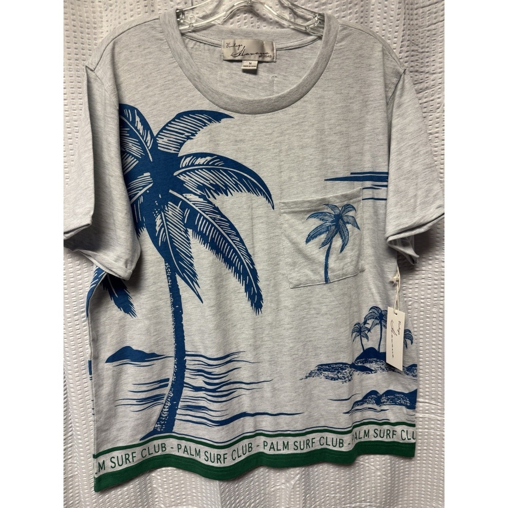 Vintage Havana t-shirt Tropical Palm Tree‎ Graphic Palm Surf Club Size M NWT